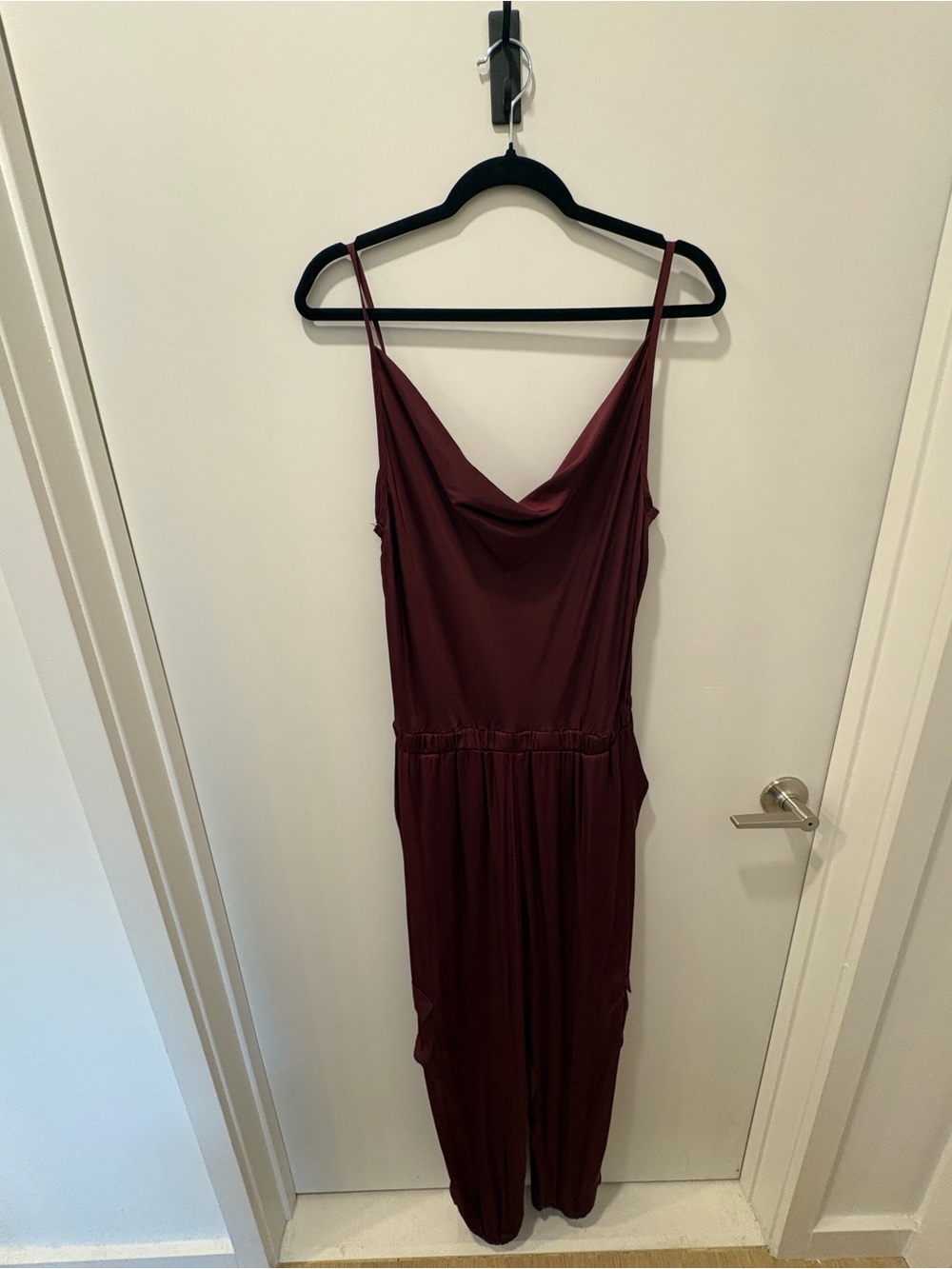 Gilli Burgundy Strapless Cowl Neck Jumpsuit
